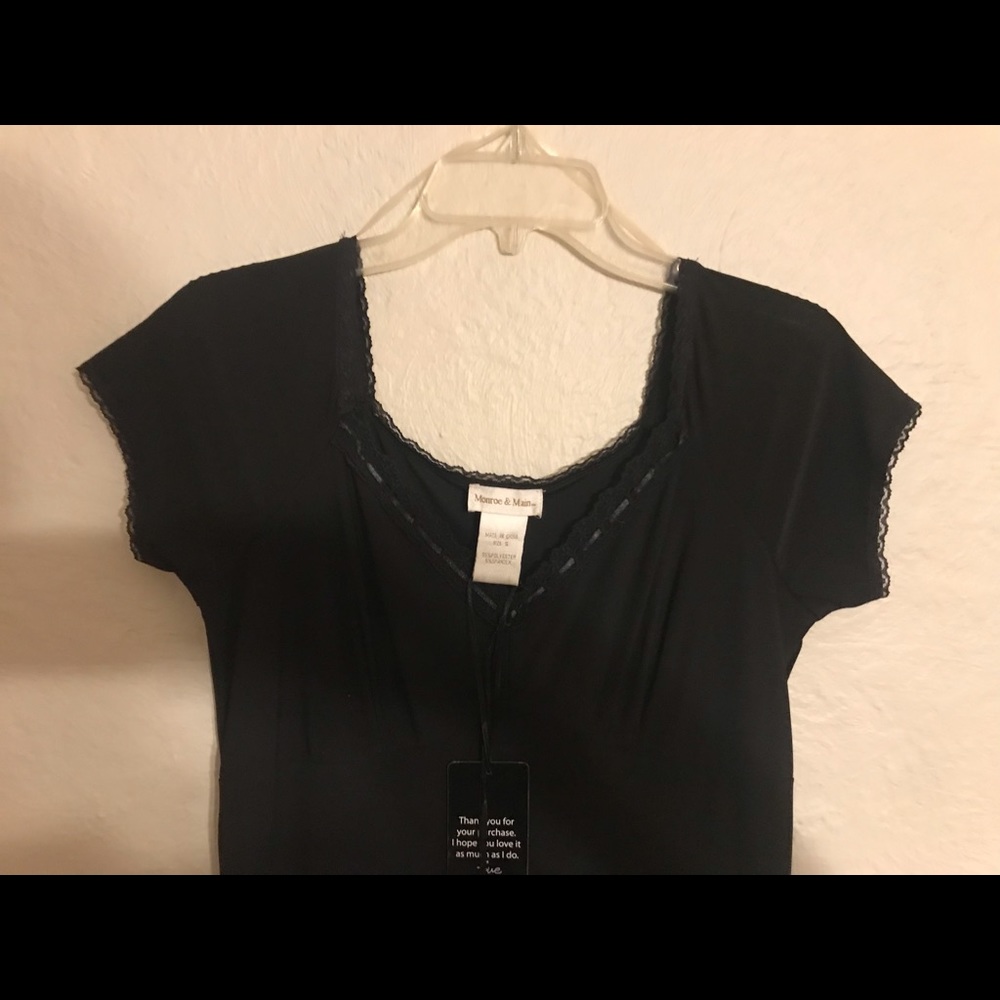 Black silky midi dress Size S